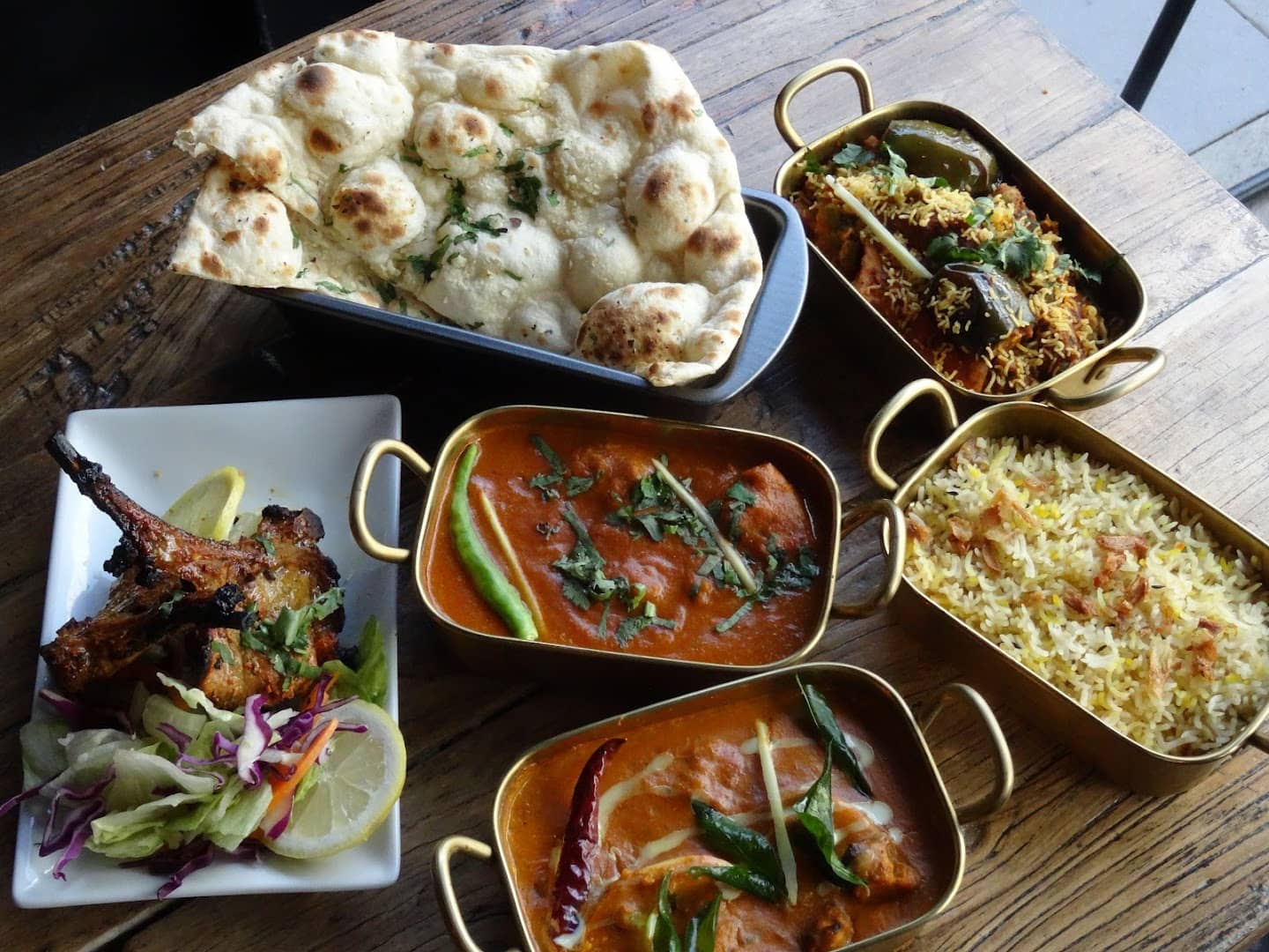 Indian curry feast selection at Yatri Indian Restaurant, London