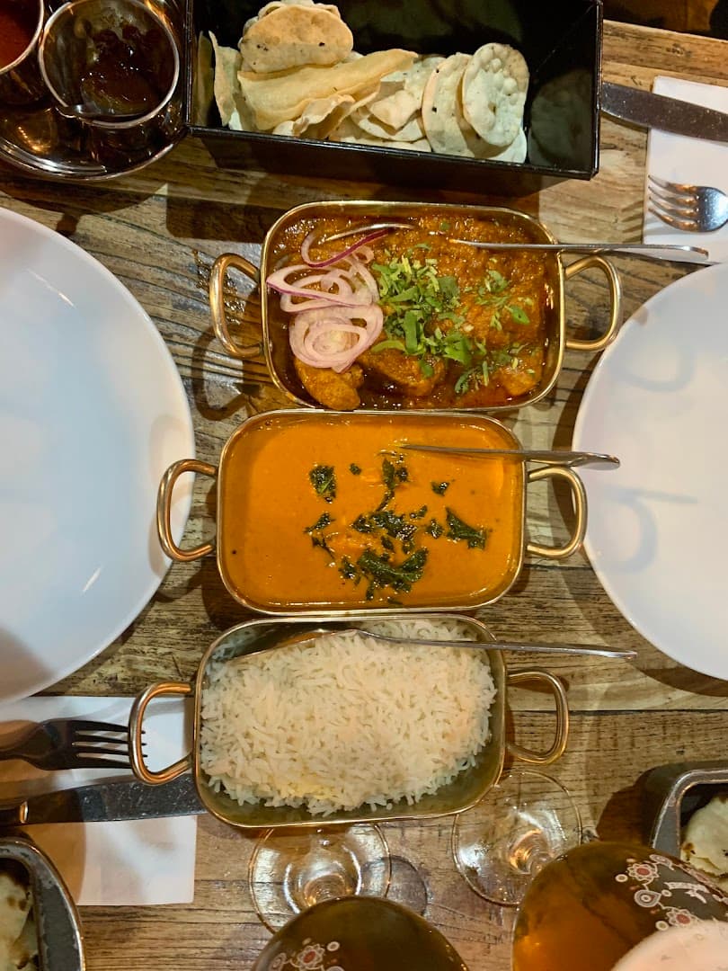 Indian curry rice thali set at Yatri Indian Restaurant, London