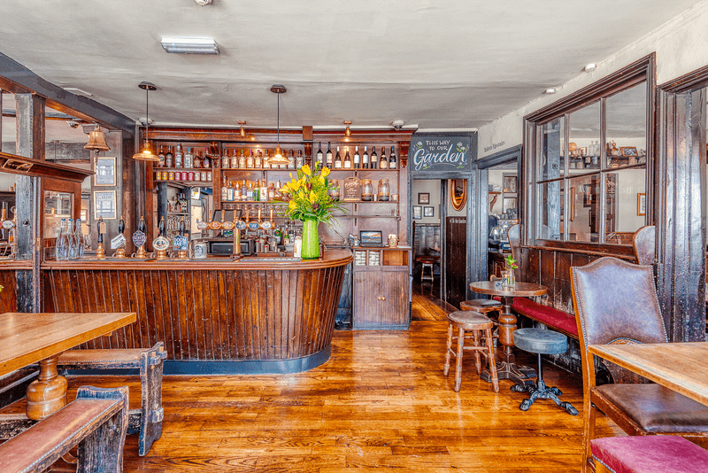 Bar area at The Windsor Castle, London