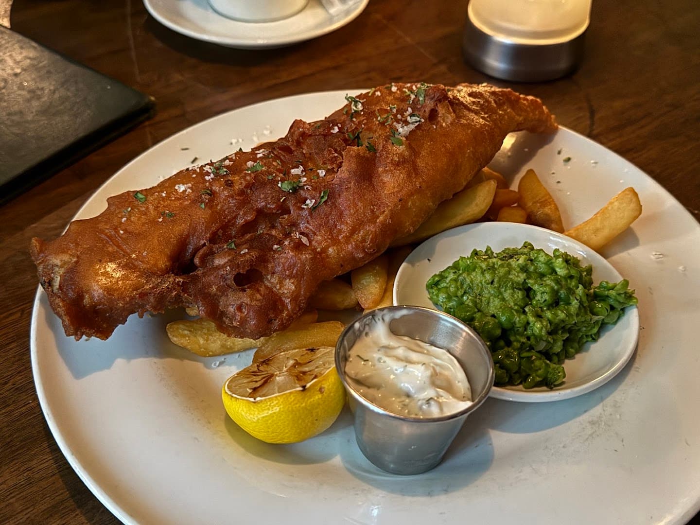 Fish and chips at The Windsor Castle, London