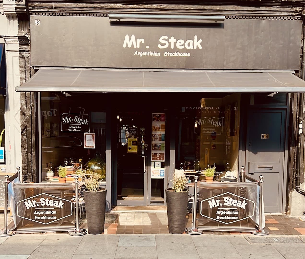 Front facade at Mr. Steak, Hammersmith, London