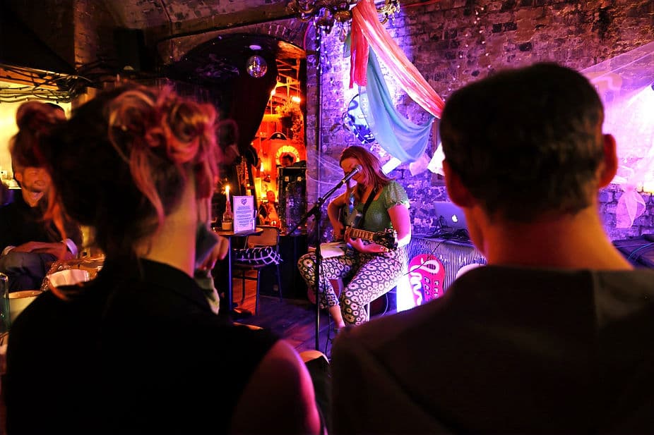 Live music performance at Love Shack, London