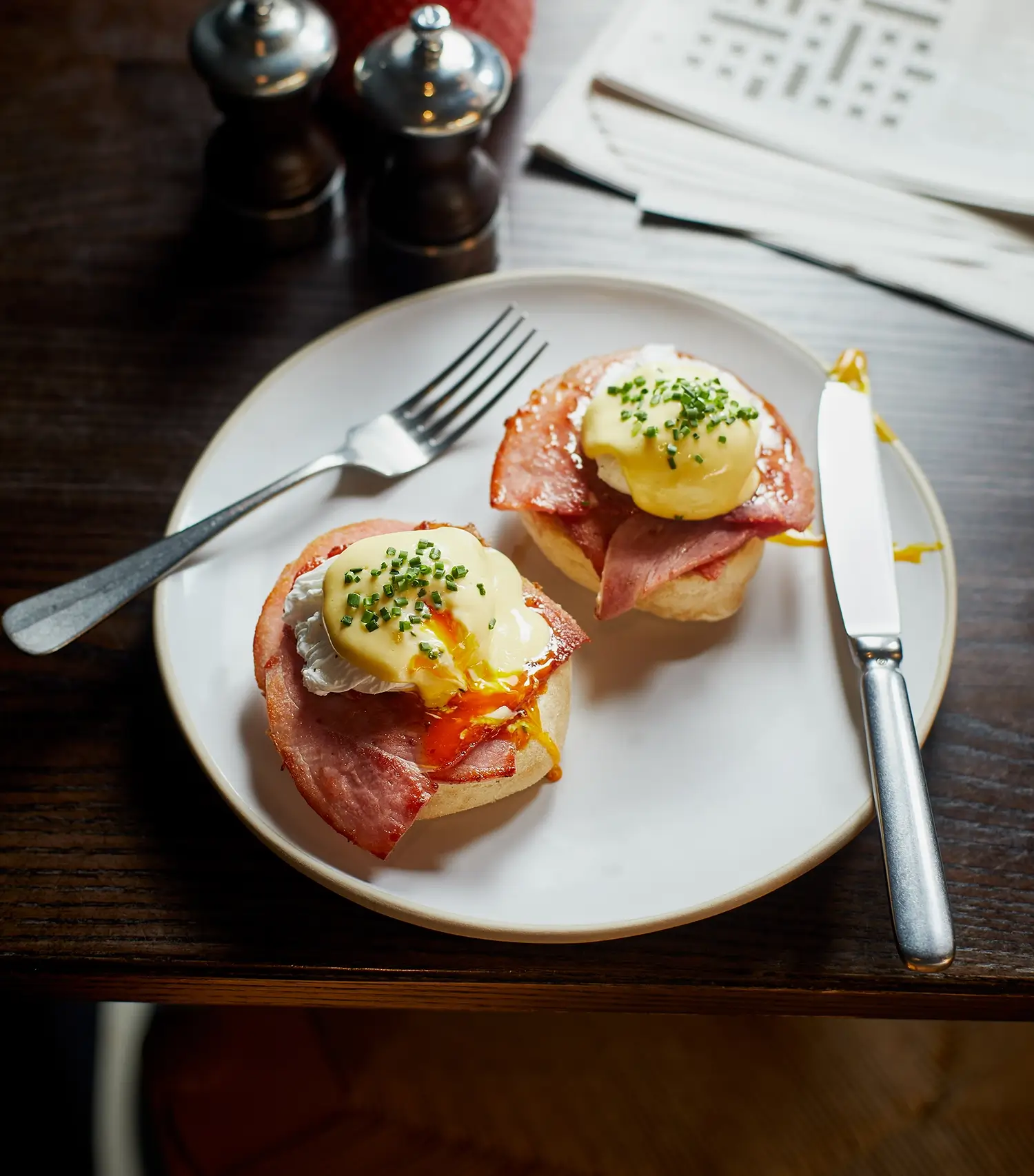Eggs Benedict at Sam's Riverside, London