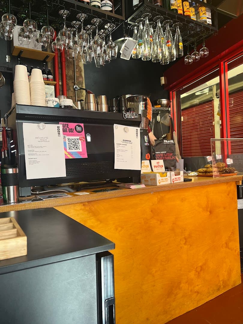 Coffee bar counter at Rons Coffee House, London