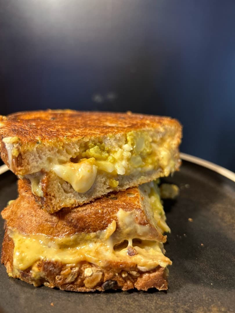 Grilled cheese toastie at Rons Coffee House, London