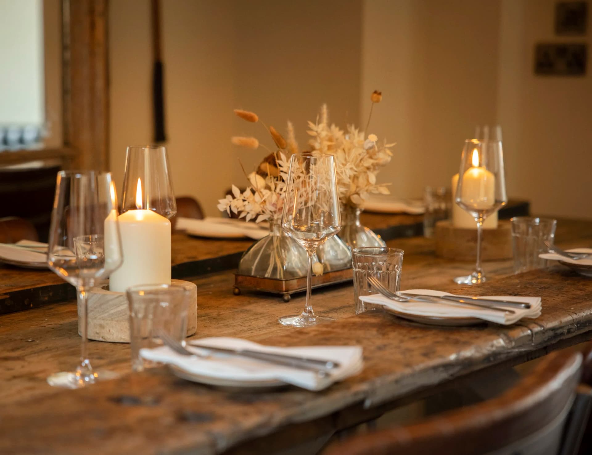 Rustic table setting at The Talbot, London