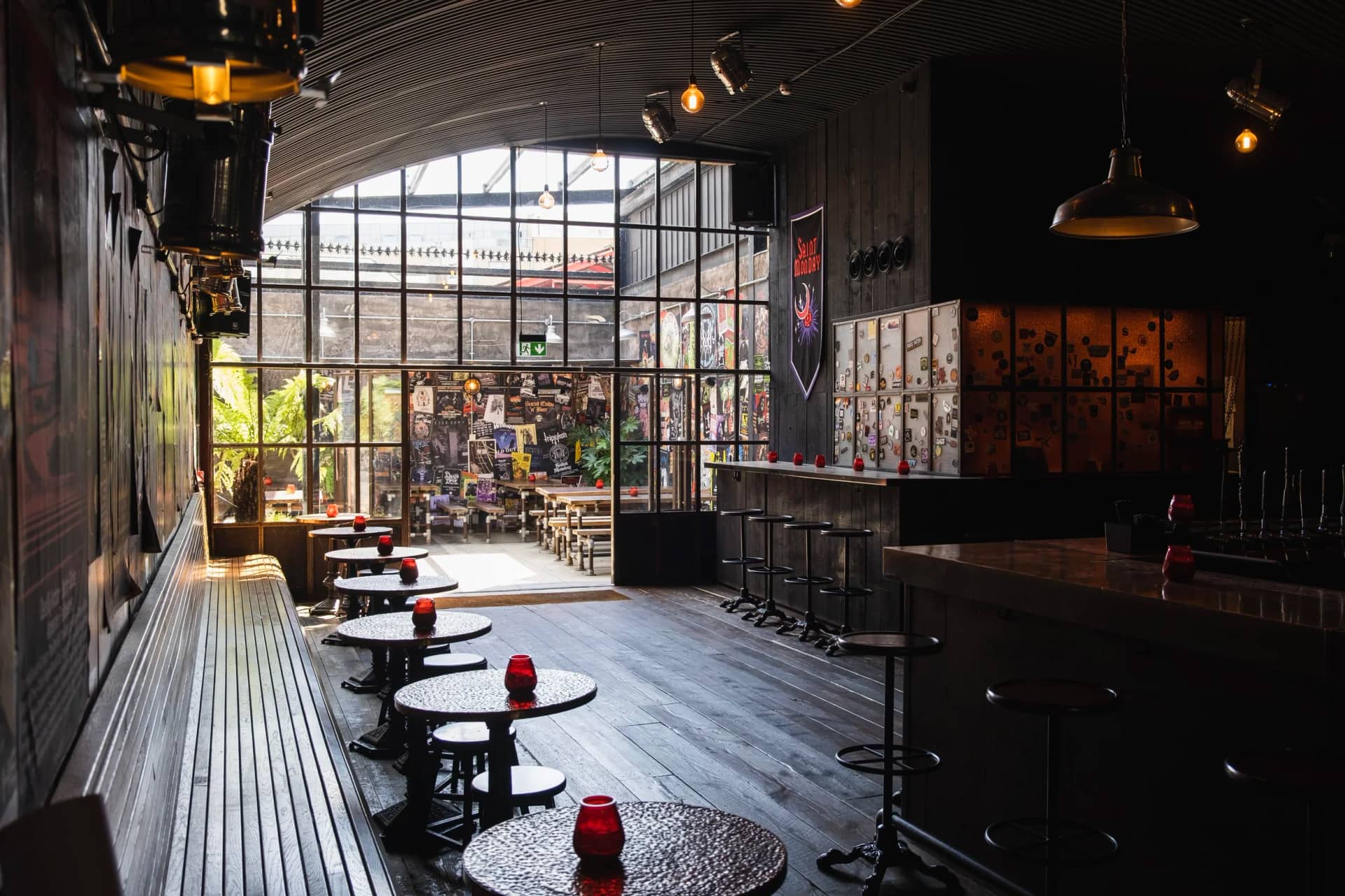 Industrial bar area at Saint Monday, London