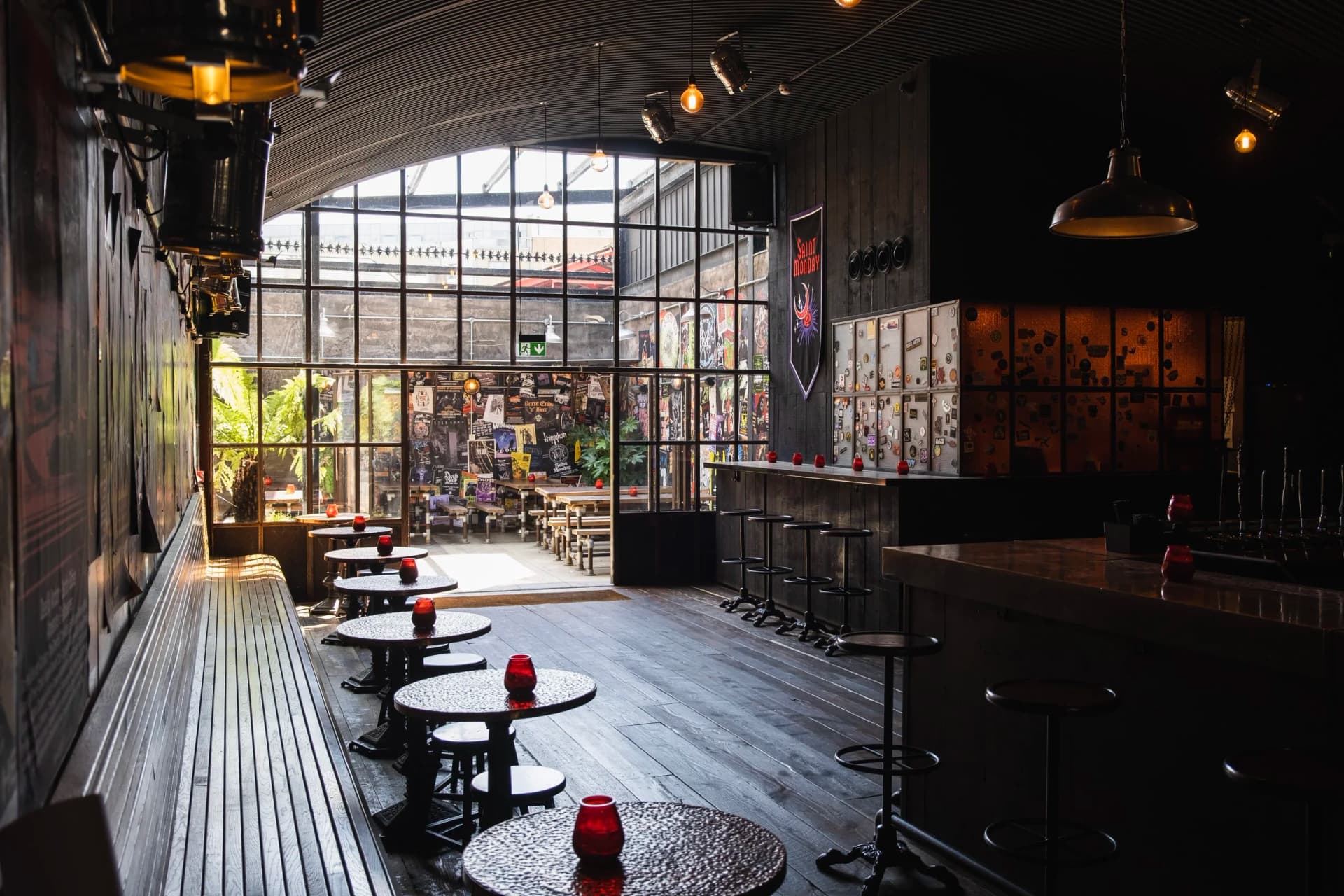 Industrial bar area at Saint Monday, London