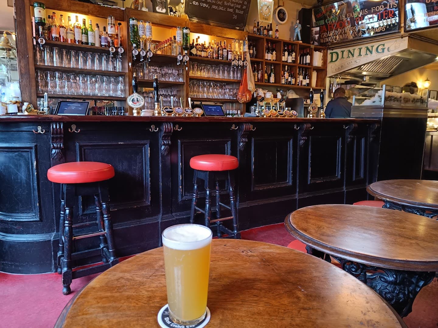 Bar area at The Cow, London