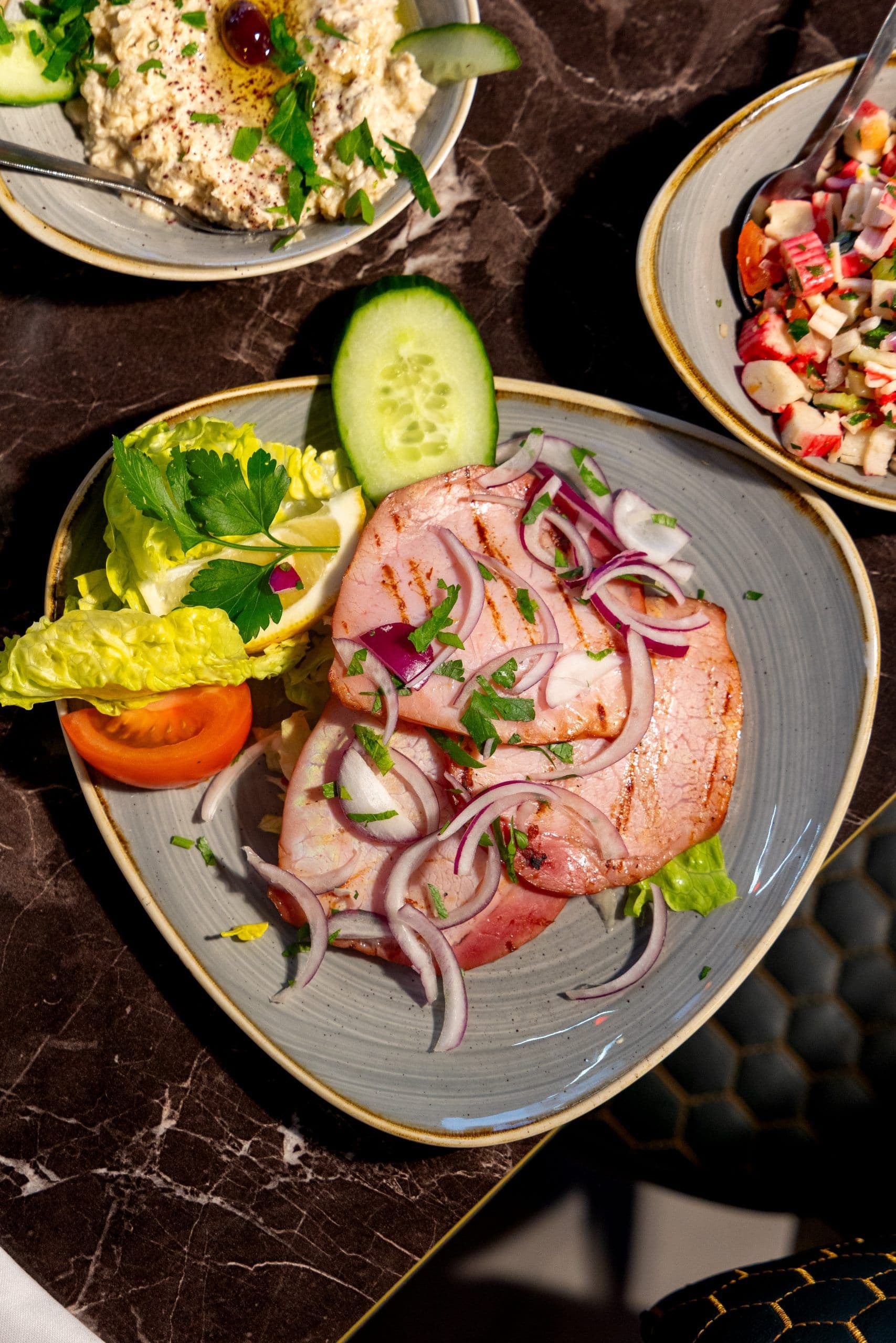 Greek meze platter at Andromeda Greek Restaurant, London