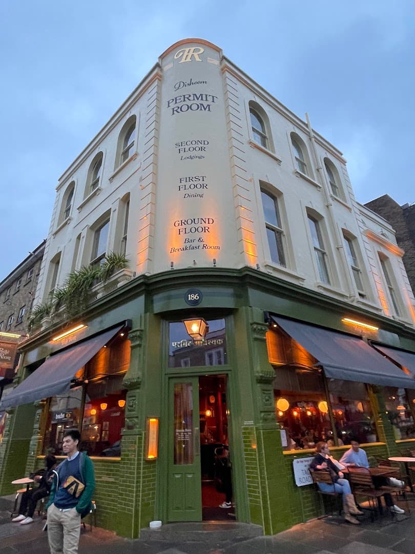 Front facade at Dishoom Permit Room Portobello, London