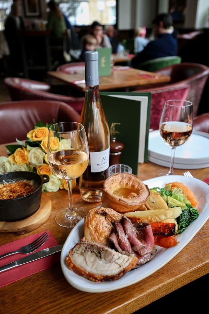 Sunday roast with wine at East Hill, London