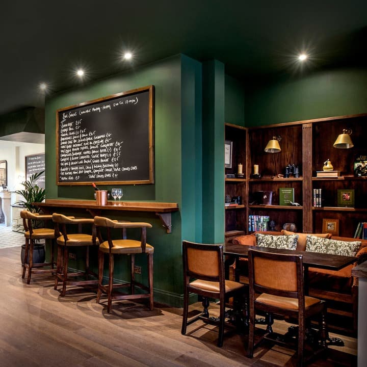 Bar seating area at The Hunter's Moon, London