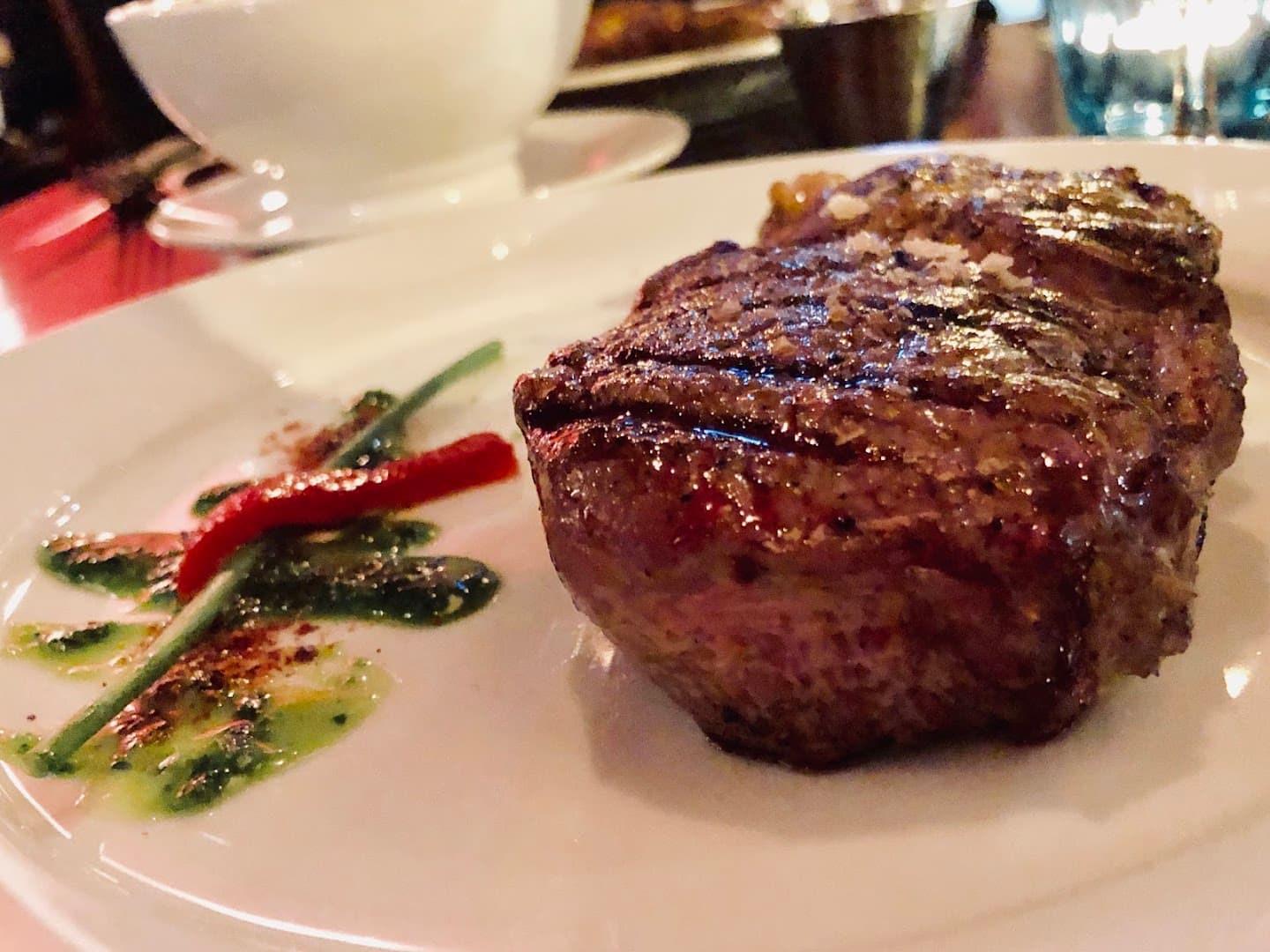 Grilled steak presentation at Malevo Tower Bridge, London