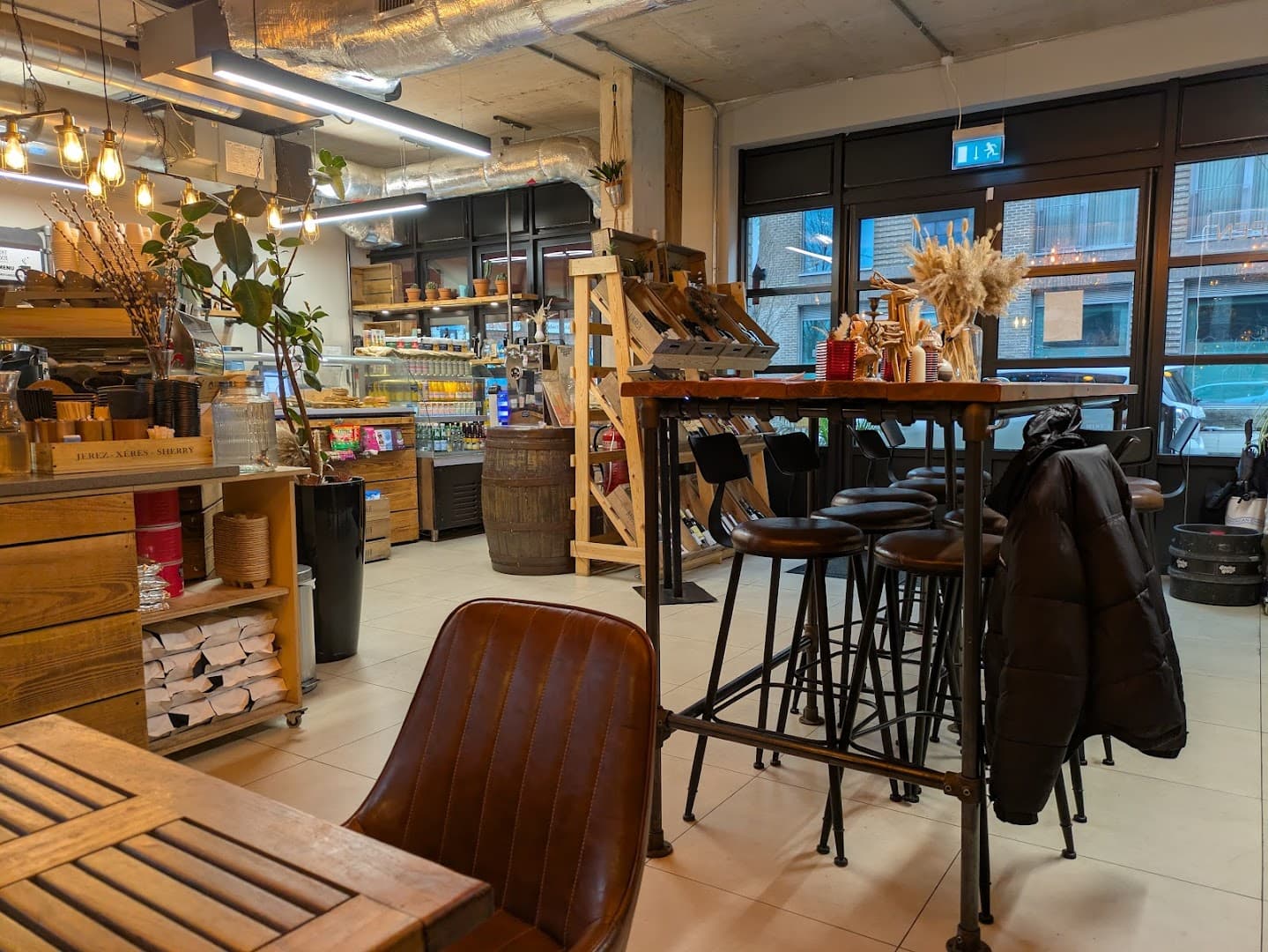 Cafe seating area at Burnt Umber Brasserie, London