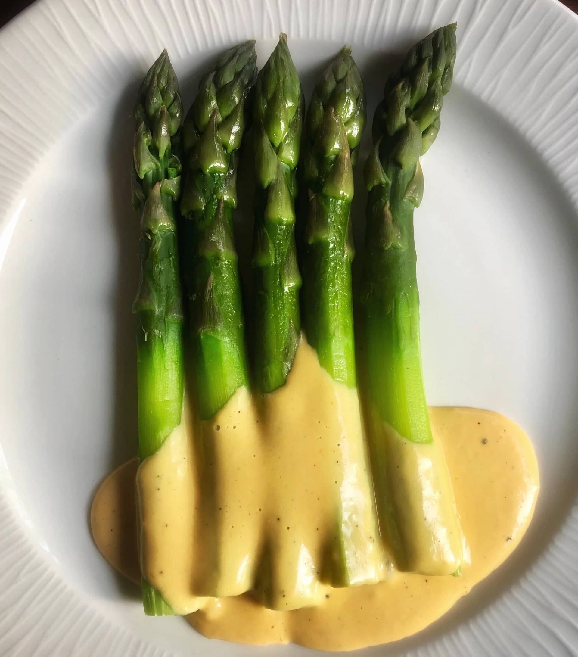 Asparagus with hollandaise sauce at Grato, London