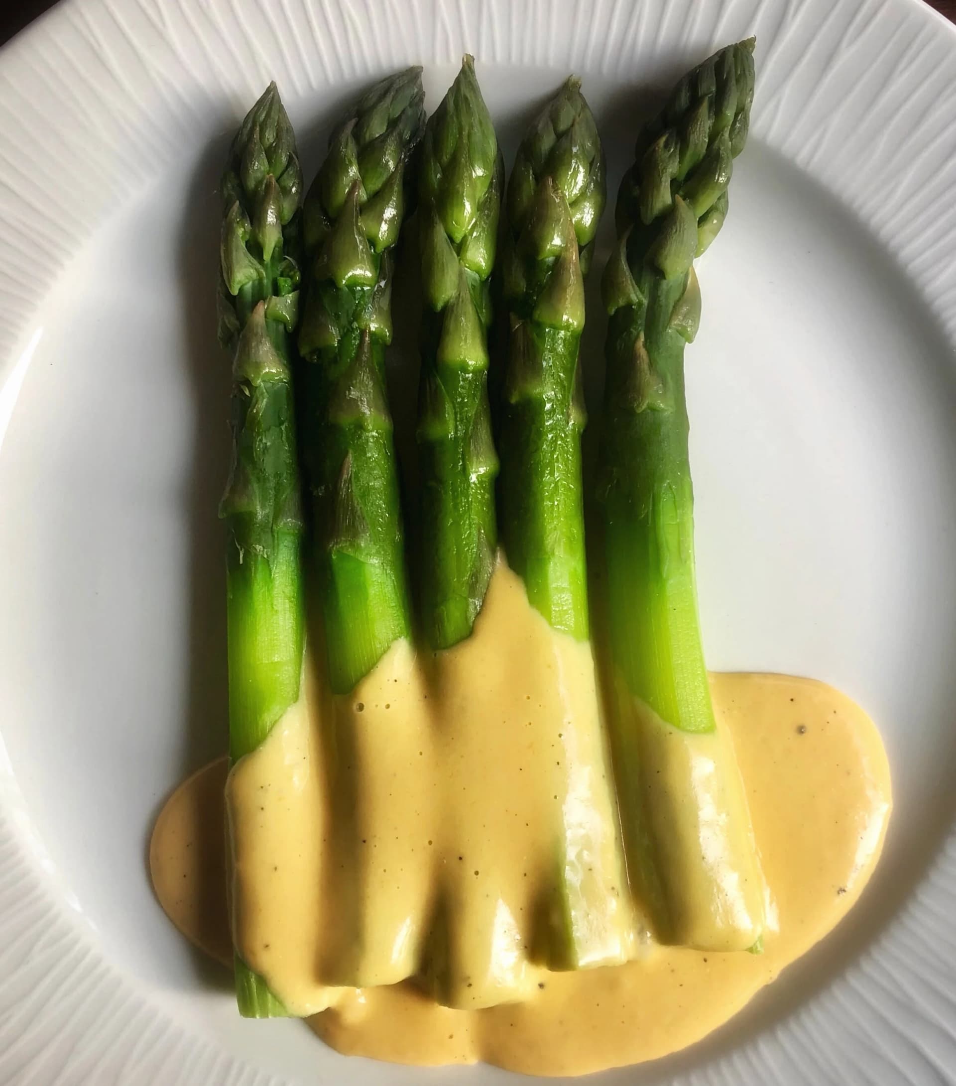 Asparagus with hollandaise sauce at Grato, London