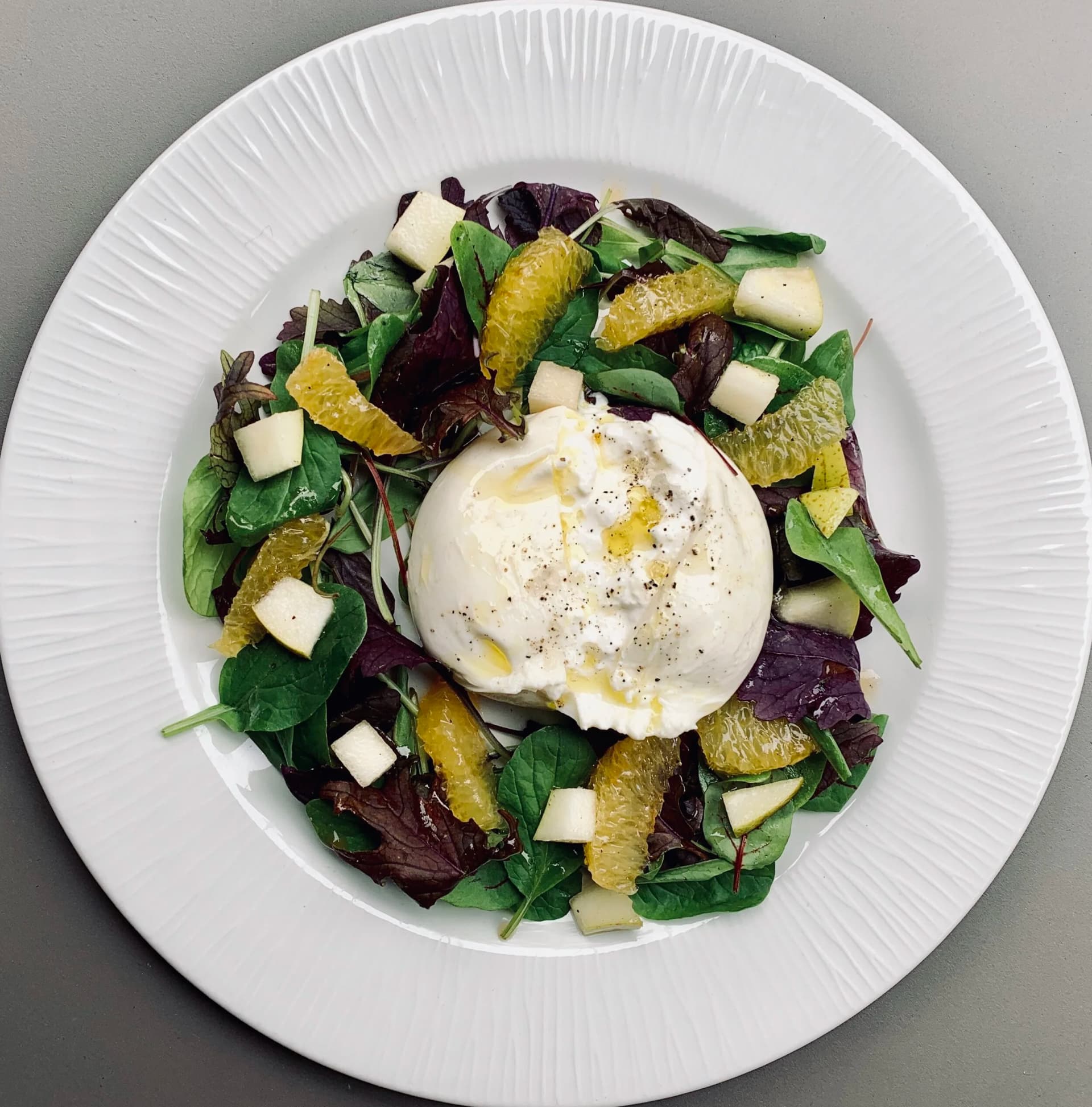 Burrata citrus salad at Grato, London