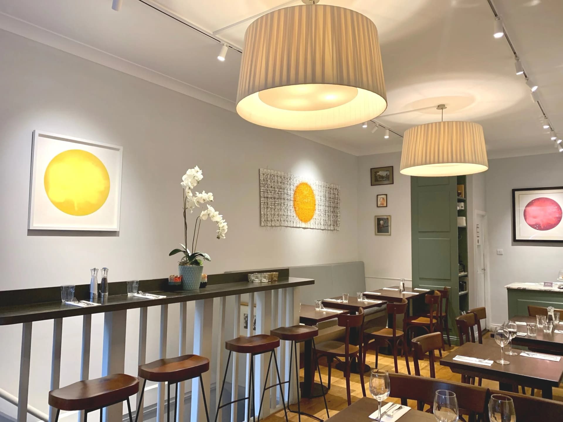 Modern dining room at Grato, London