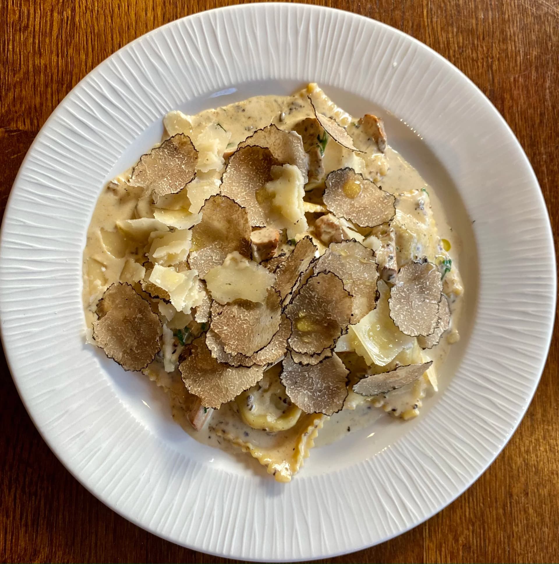 Truffle pasta dish at Grato, London