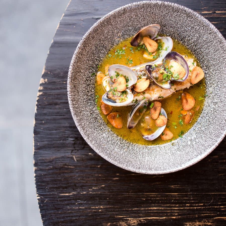 Seafood stew with clams and prawns at José, London