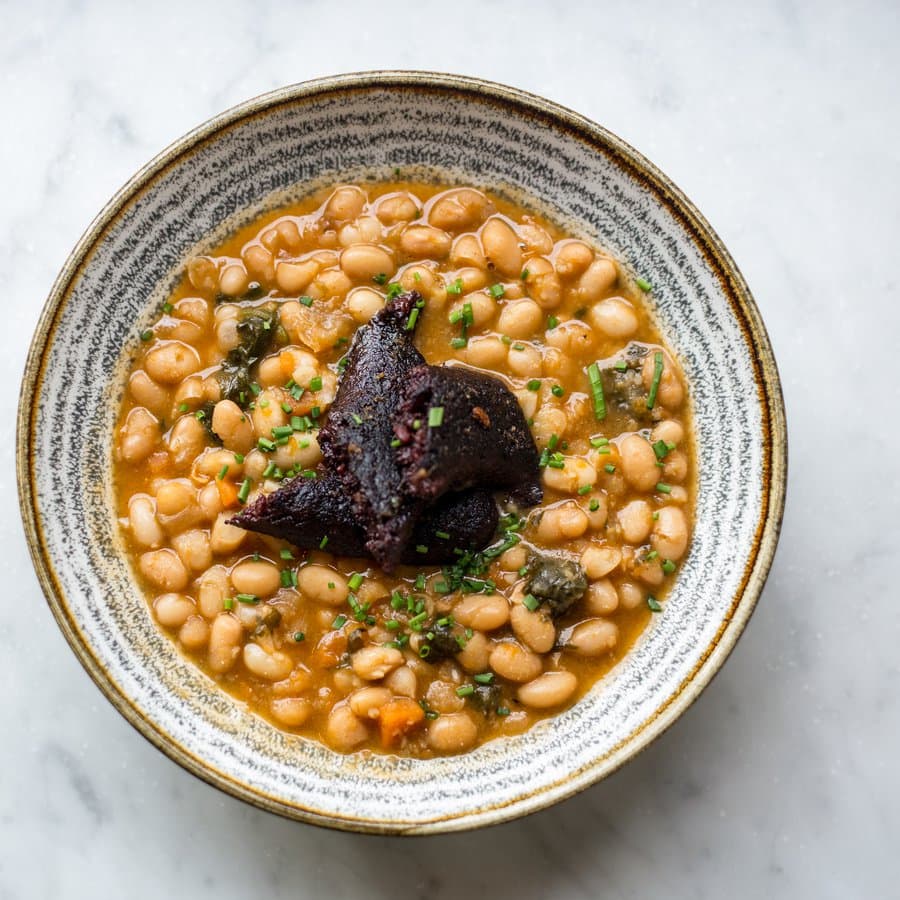 White beans with morcilla at José, London