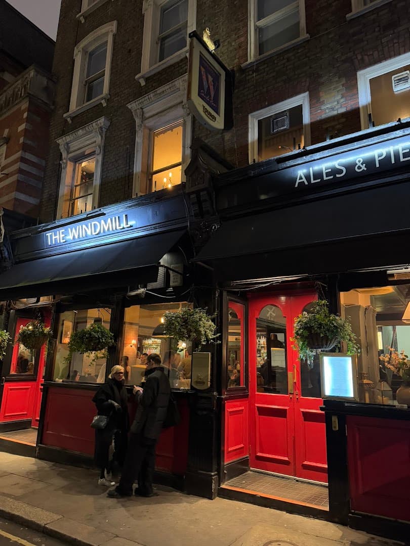 Front facade evening view at The Windmill, Mayfair, London