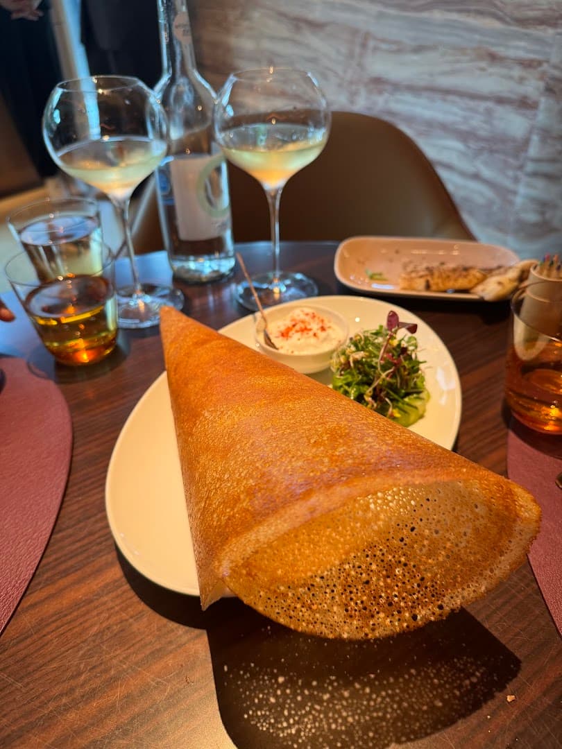 Buckwheat galette with wine pairing at abc kitchens, London