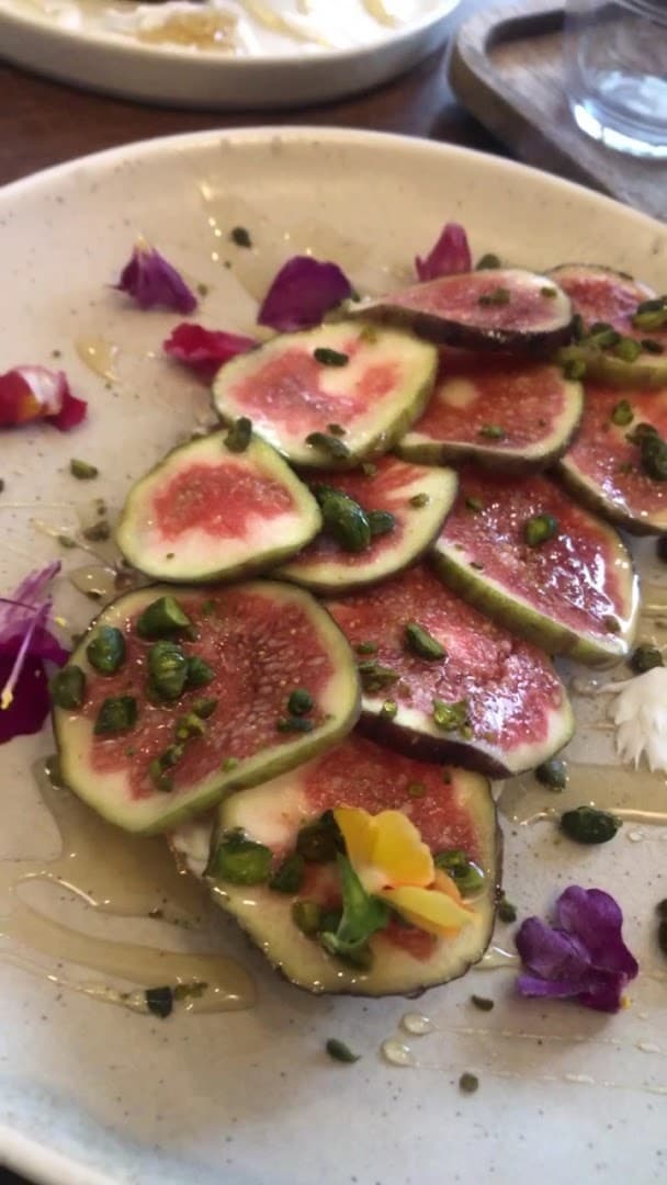 Sliced fig salad at Abuelo, London