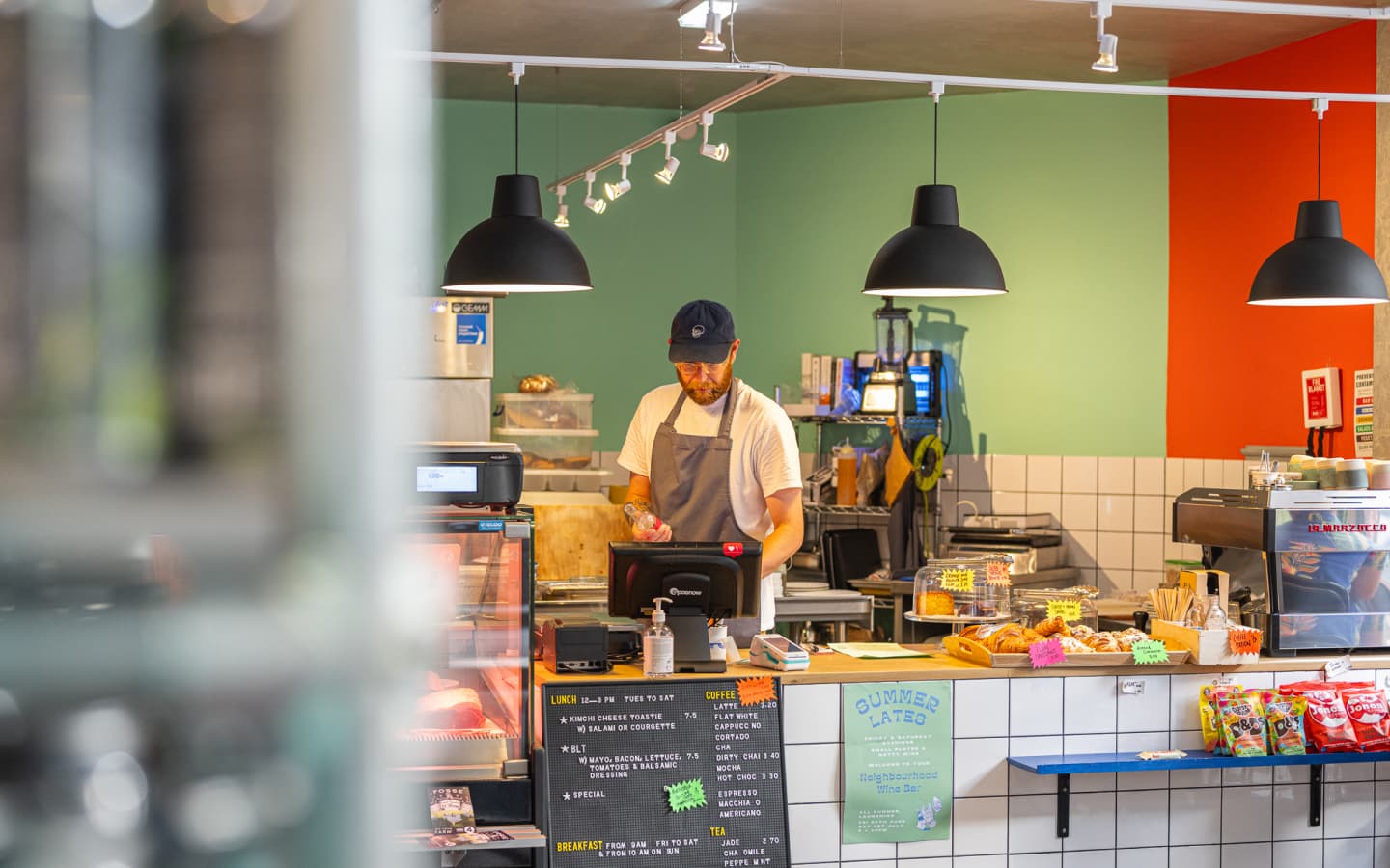 Counter service area at Tuck Shop, London