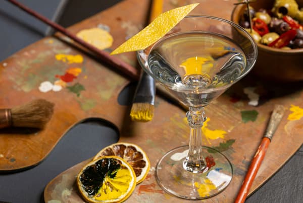 Artisan cocktail presentation at Art Yard Bar & Kitchen, London