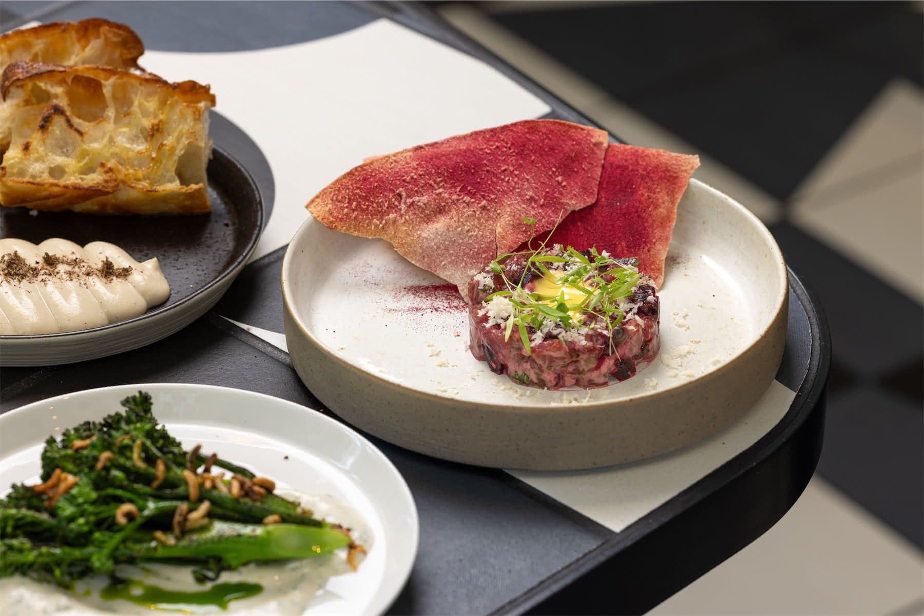 Beef tartare dish at Art Yard Bar & Kitchen, London
