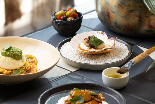 Contemporary small plates selection at Art Yard Bar & Kitchen, London