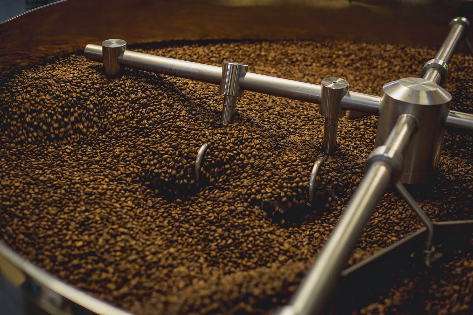 Coffee roasting equipment at Allpress Espresso Roastery and Cafe, London