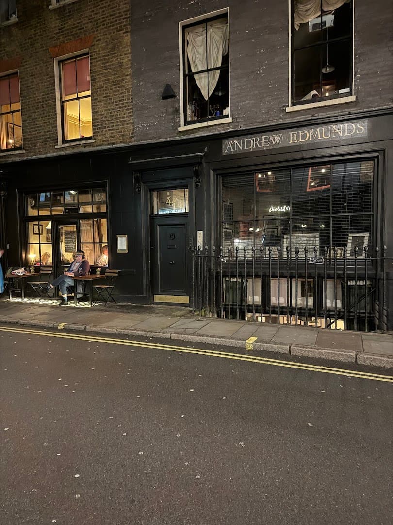 Front facade at Andrew Edmunds, Soho, London