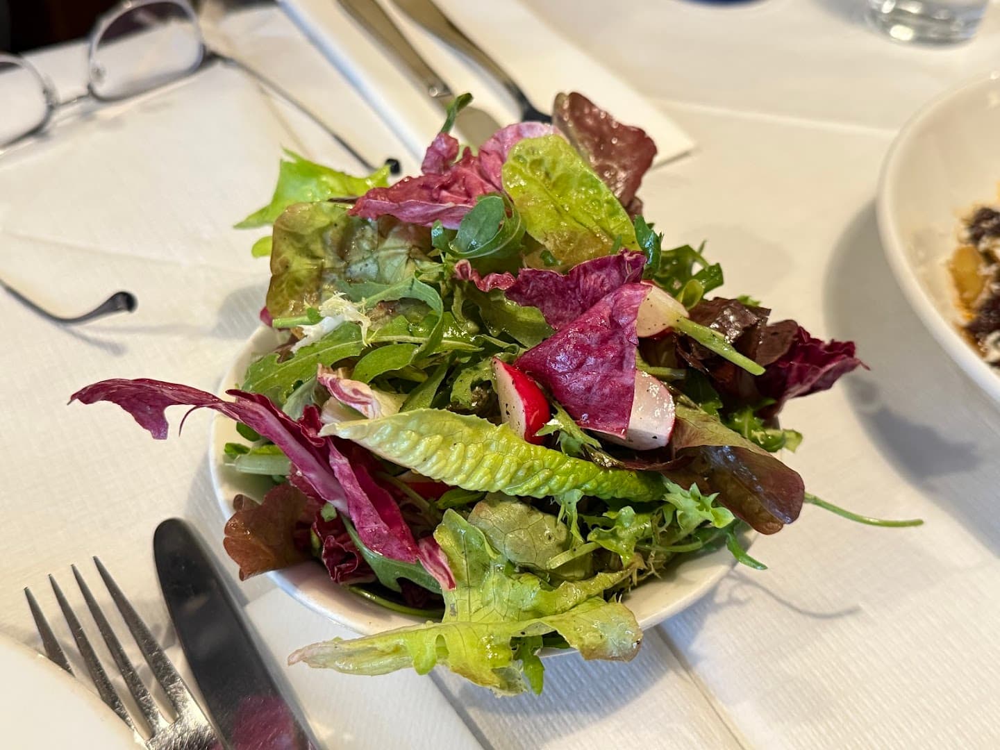 Mixed leaf salad at Andrew Edmunds, London