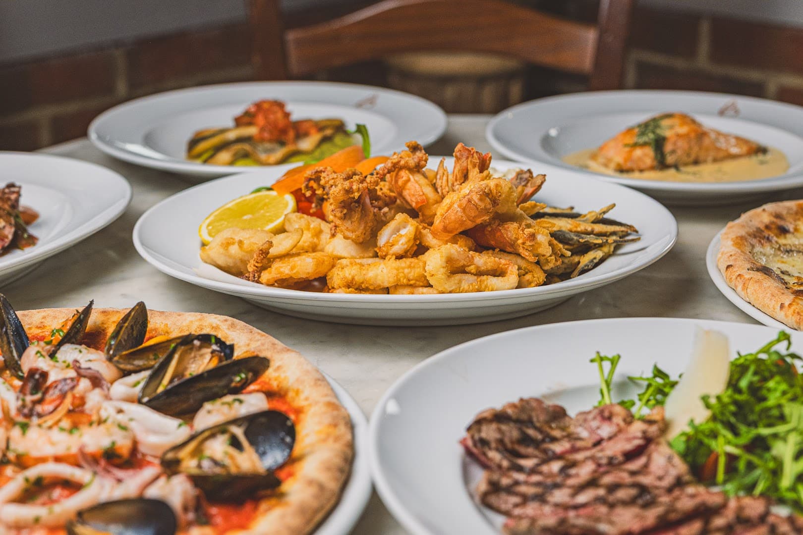Seafood platter and sharing dishes at Bucci, London