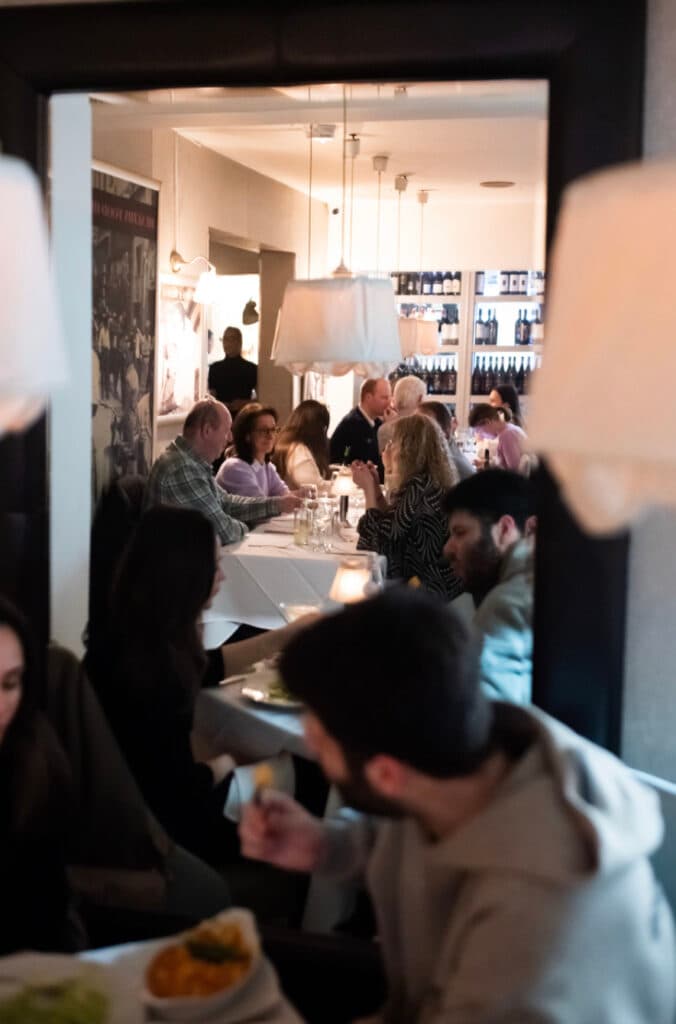 Busy dining room at Mimmo La Bufala, London