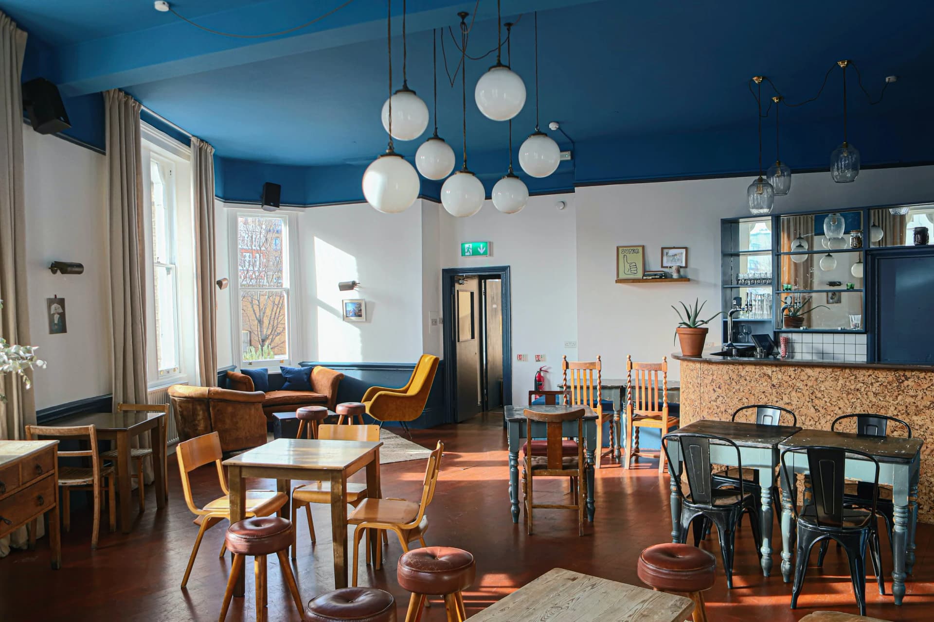Main dining area at The Green, London