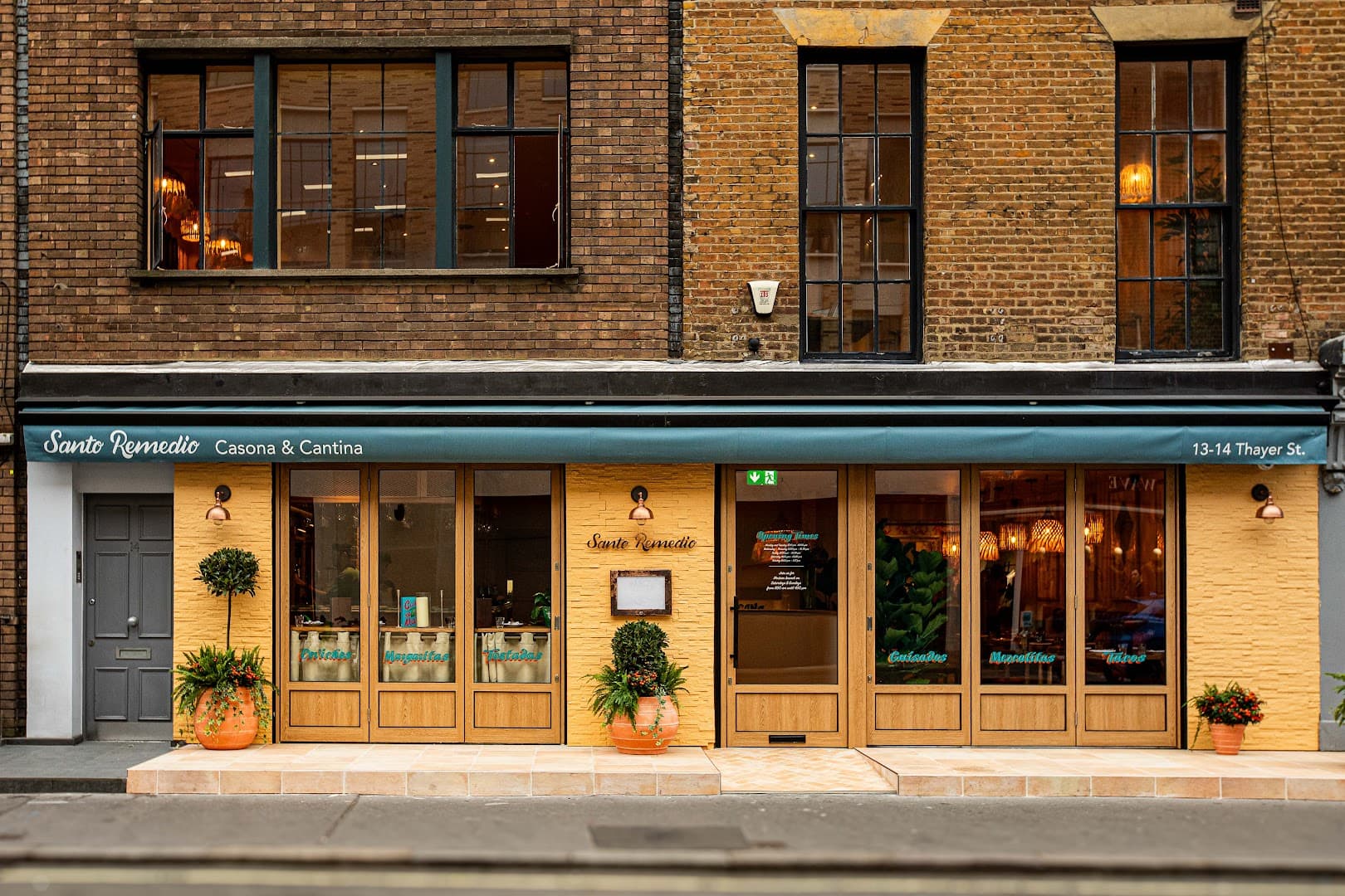 Front facade at Santo Remedio - Casona & Cantina, Marylebone, London
