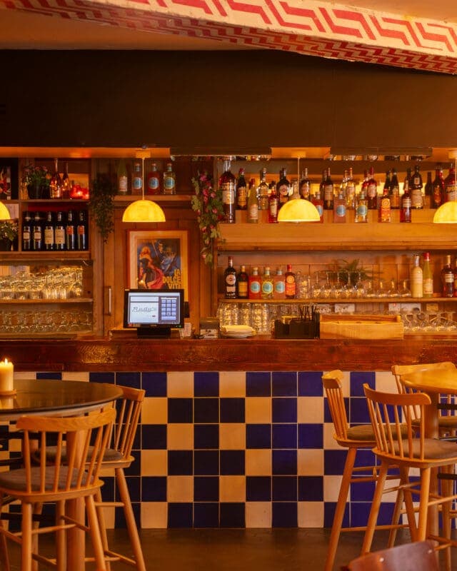 Bar area at Rudy's Pizza Napoletana, London