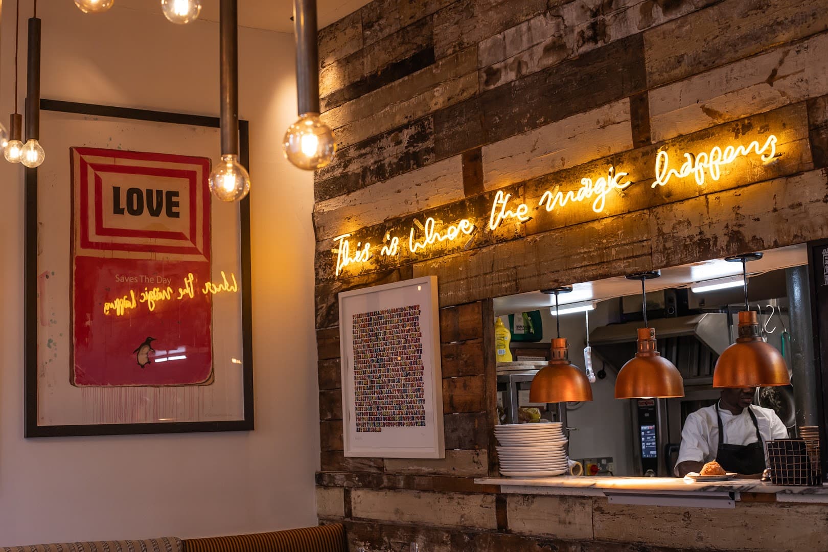 Kitchen service area at Artist Residence Clubhouse, London