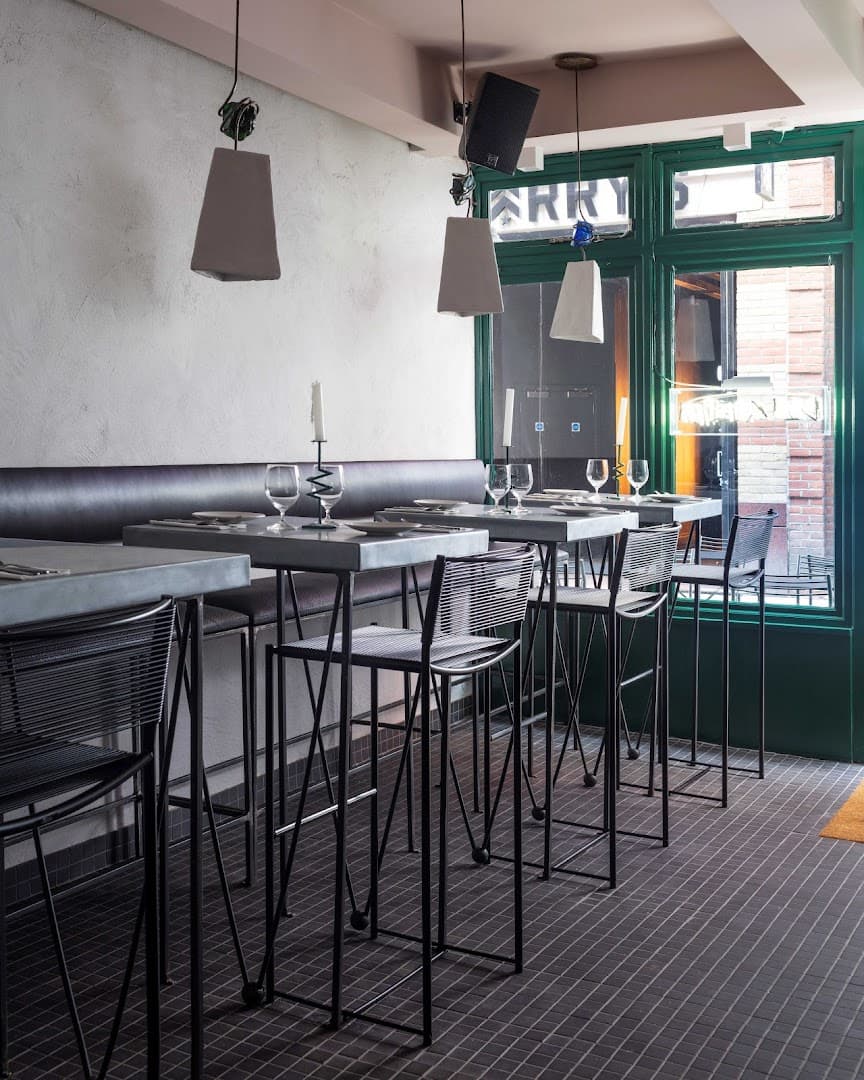 Bar seating area at Bar Crispin, London