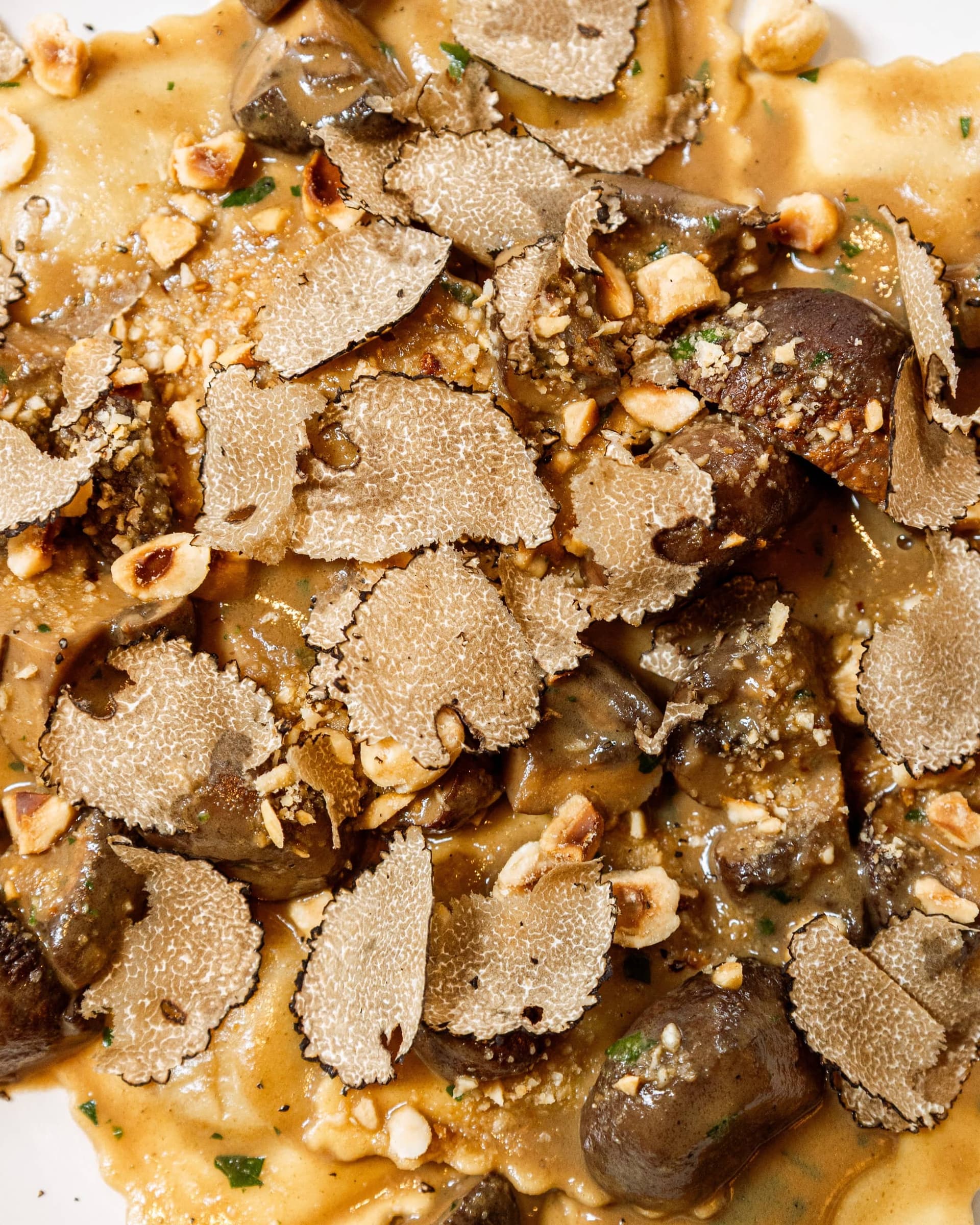 Truffle pasta with hazelnuts at Mortimer House Kitchen, London