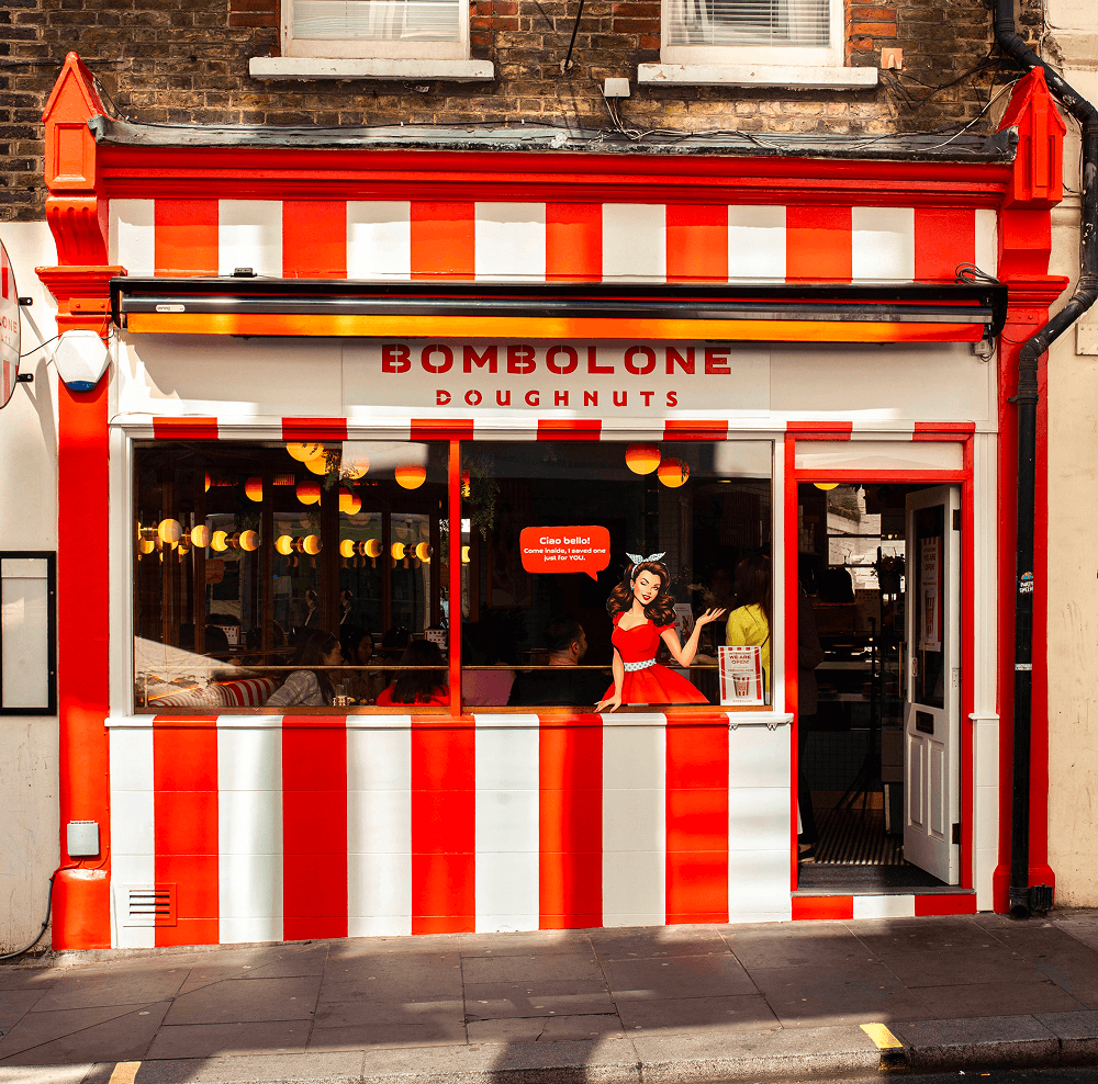 Front facade at Bombolone Doughnuts, London