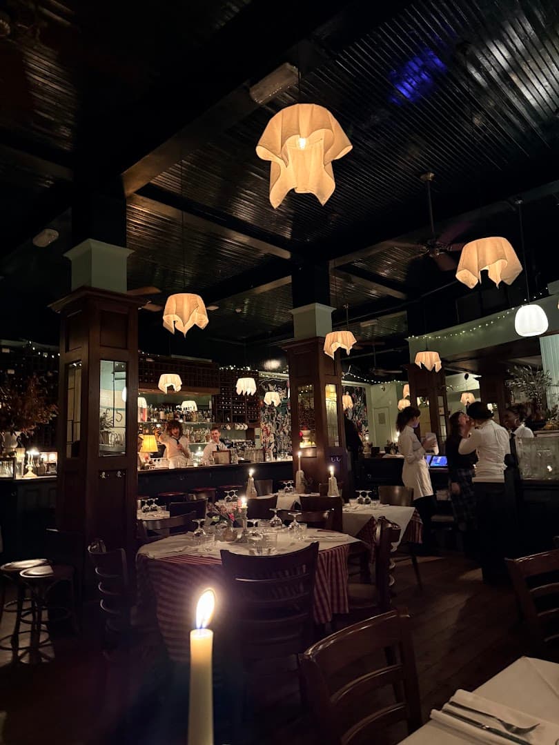 Candlelit dining atmosphere at Brutto, London