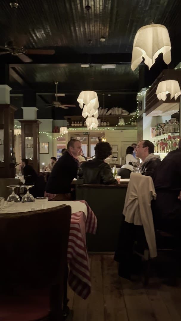 Dining room at Brutto, London