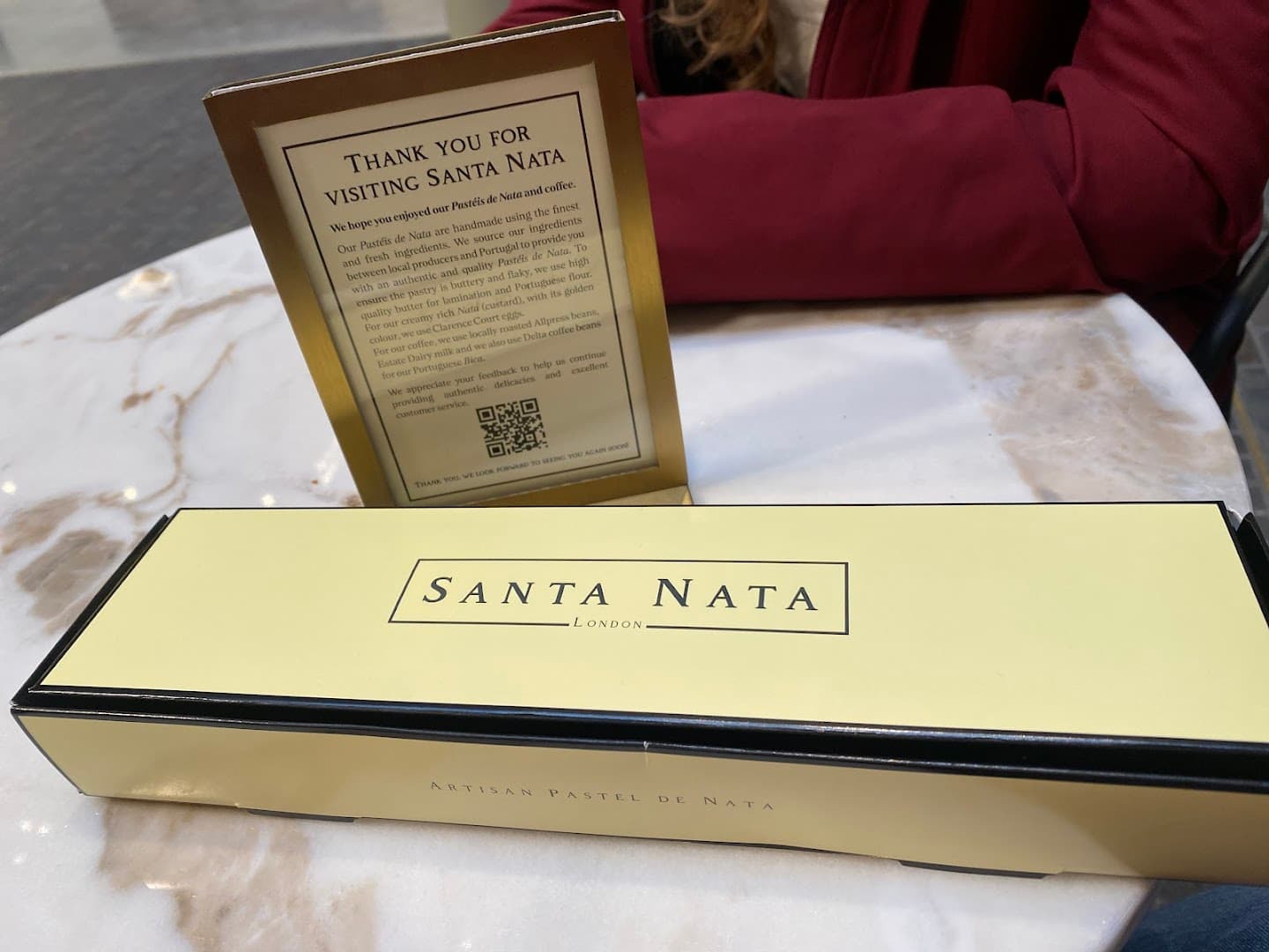 Pastel de nata gift box at Santa Nata, London