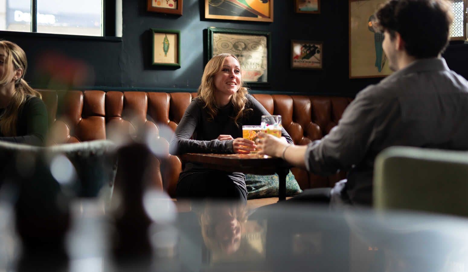 Cosy booth seating at Duke of Clarence, London