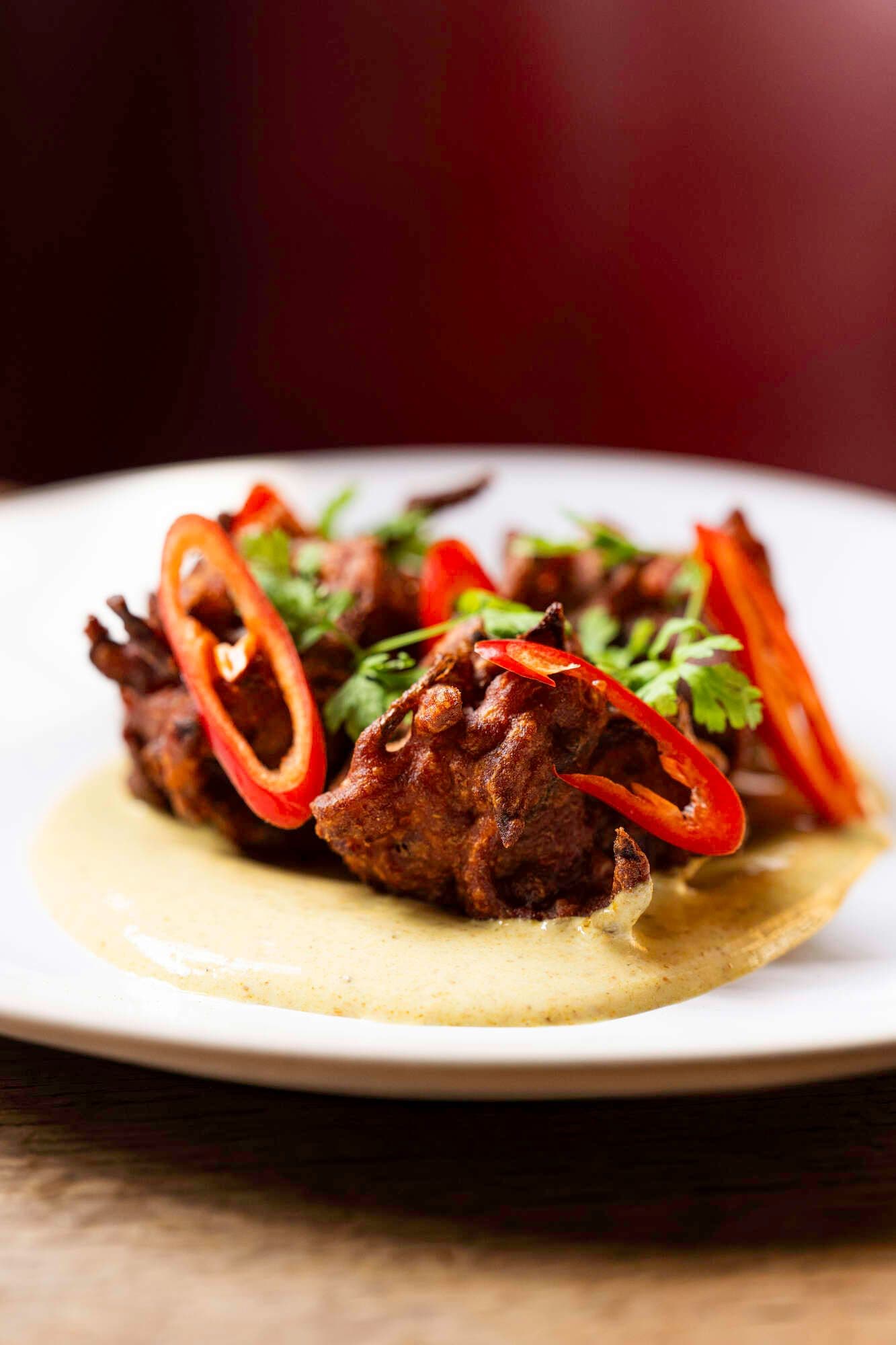 Crispy pork belly taco at Duke of Clarence, London